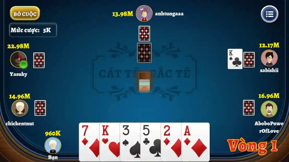 Hướng dẫn chi tiết cách chơi Catte trong 4 vòng đầu tiên