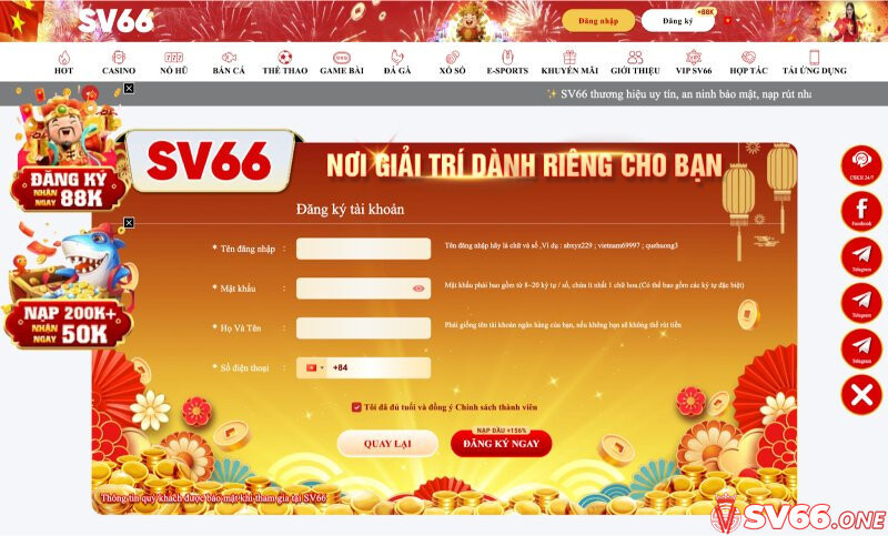 SV66 | SV66.COM | Trang Chủ Chính Thức 2026 15 Tạo tài khoản thành viên đơn giản tại nhà cái SV66